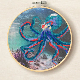 Octopus- DMC Cross Stitch Kit