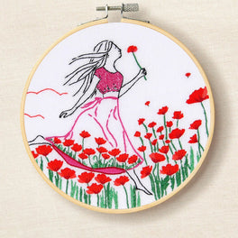 Romantic Poppies - DMC Embroidery Kit