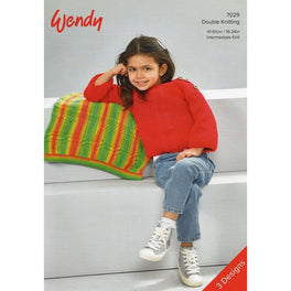 Sweater, Cardigan & Blanket in Wendy Giggles Dk