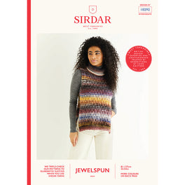Roll Neck Tie-Side Vest in Sirdar Jewelspun Aran