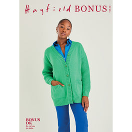Free Download - Long V Neck Cardigan In Hayfield Bonus DK