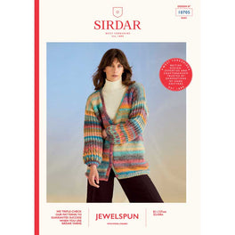 Coral Sleeves Cardigan in Sirdar Jewelspun Chunky With Wool