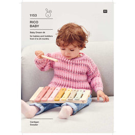 Cardigan and Sweater in Rico Baby Dream Dk