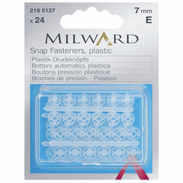 Snap Fasteners: Transparent: 7mm: 24 Pieces
