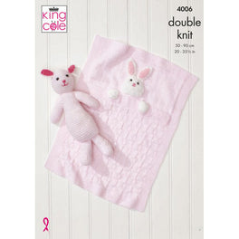 Baby Blankets And Bunny Rabbit Toy: Knitted in King Cole DK & Truffle - Digital Version 4006