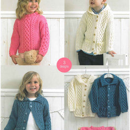 Duffle Jackets and Sweater in Stylecraft Special Aran
