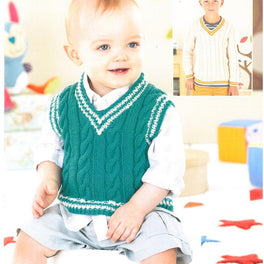 Baby Boy's Sweater and Tank Top in Sirdar Snuggly DK - Digital Version