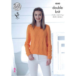 Ladies Slipover and Sweater in King Cole Cottonsoft Dk - Digital Version 4840