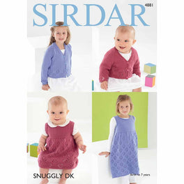 Cardigan and Pinafore in Sirdar Snuggly DK