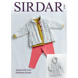 Matinee Coats in Sirdar Supersoft Aran Rainbow Drops