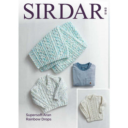 Sweaters and Blanket in Sirdar Supersoft Aran Rainbow Drops