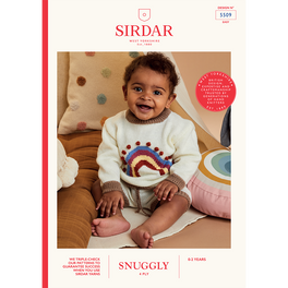 Rainbow Babe Shorts Suit in Sirdar Snuggly 4ply - Digital Version 5509