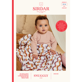 Flower Power Blanket in Sirdar Snuggly 4ply - Digital Version 5516
