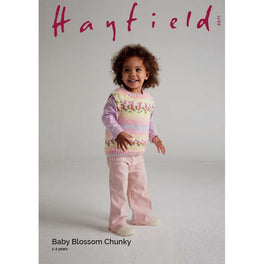 Petal Sweater Dress in Hayfield Baby Blossom Chunky
