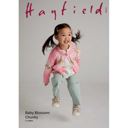 Garland Cardigan in Hayfield Baby Blossom Chunky