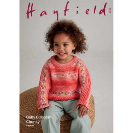 Flower Show Sweater in Hayfield Baby Blossom Chunky