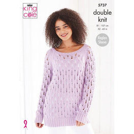 Sweater and Cardigan in King Cole Cottonsoft Dk