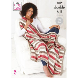 Bed Runners and Blankets in King Cole Harvest Dk - Digital Version 5787