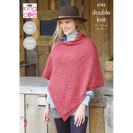 Poncho in King Cole Homespun Dk - Digital Version 5793