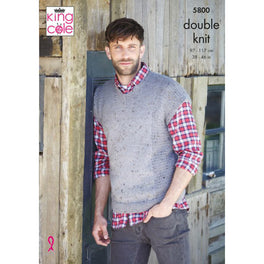 Waistcoat and Tank in King Cole Homespun Dk