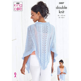 Cardigan and Shawl in King Cole Glitz Dk