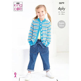Sweater and Cardigan Knitted in King Cole Cotton Socks 4ply