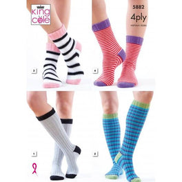 Socks Knitted in King Cole Cotton Socks 4ply