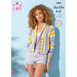 Cardigan and Top in King Cole Tropical Beaches Dk