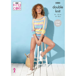 Jacket and Sweater in King Cole Tropical Beaches Dk