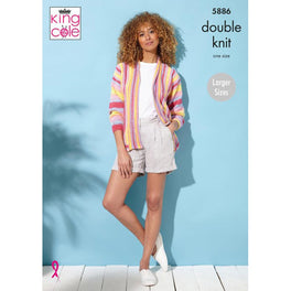 Wrap and Jacket in King Cole Tropical Beaches Dk