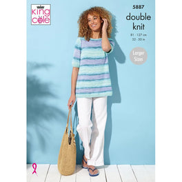 Jacket and A Line Top in King Cole Tropical Beaches Dk