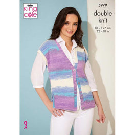 Waistcoat and Top in King Cole Tropical Beaches Dk - Digital Version 5979