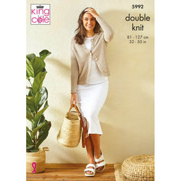 Ladies Cardigans Knitted in King Cole Linendale DK - Digital Version 5992