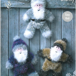 Santas in King Cole Tinsel Chunky - Digital Version 9031