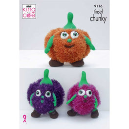 Pumpkins in King Cole Tinsel Chunky and Dk