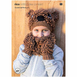 Animal Hat, Loop and Mittens in Rico Essentials Soft Merino Aran - Digital Version