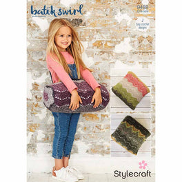 Ripple Cushion & Bolster in Stylecraft Batik Swirl DK