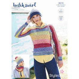 Sweater Snood and Hat in Stylecraft Batik Swirl DK