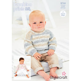 Jumper and Cardigan in Stylecraft Bambino Prints DK - Digital Version