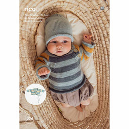 Sweater, Jacket and Hat  in Baby Dream Uni DK
