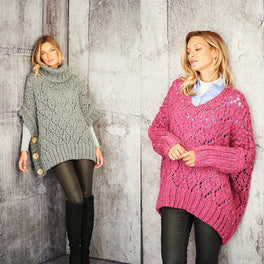 Sweater and Poncho in Stylecraft Special XL Tweed - Digital Version 9807