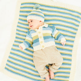 Jacket, Blanket and Hat in Stylecraft Naturals Bamboo + Cotton DK