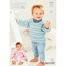 Cardigan and Sweater in Stylecraft Bambino Prints DK