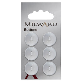 Milward Carded Buttons: 16mm - Pack of 6 - 00011