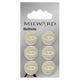 Milward Carded Buttons: 16mm - Pack of 6 - 00052