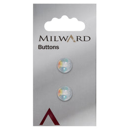 Milward Carded Buttons: 11mm - Pack of 2 - 00084
