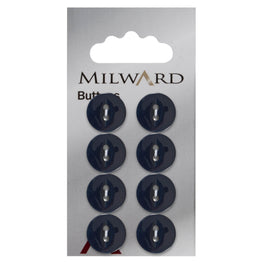Milward Carded Buttons: 13mm - Pack of 8 - 00171