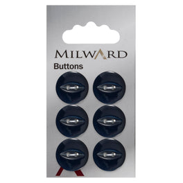Milward Carded Buttons: 16mm - Pack of 6 - 00172