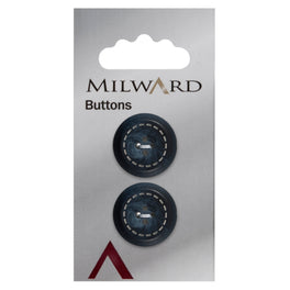 Milward Carded Buttons: 20mm - Pack of 2 - 00188