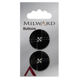 Milward Carded Buttons: 25mm - Pack of 2 - 00207